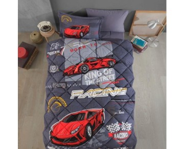 Clasy Tek Kişilik Ranforce Genç Desen Uyku Seti Racing Team