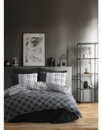 Cotton Box Masculine Tek Kişilik Nevresim Takımı Carlos Siyah