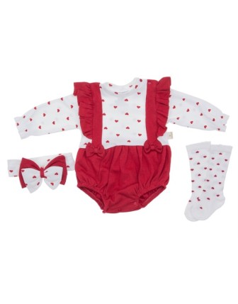 3/9 AY 1068 KALPLİ KIZ ÇORAPLI ROMPER