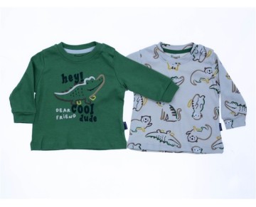 6/18 AY 18499-Erkek Renkli Hayvanlar 4 Beden 2'in 1 Pack Sweat