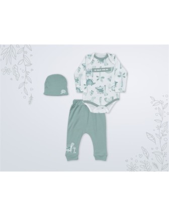 6/9 AY 18384 Erkek Dinosaurs  3P Badili Takım