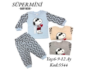 6/12 AY 5544-GÖZLÜKLÜ SNOOPY 2Lİ TAKIM