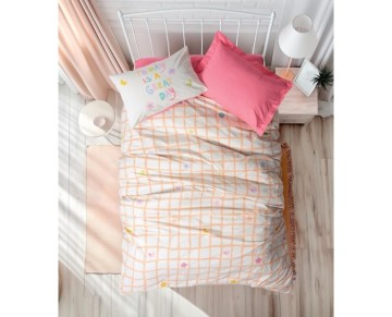 Cotton Box Genç Ranforce Nevresim Takımı Tek Kişilik Jours Pembe