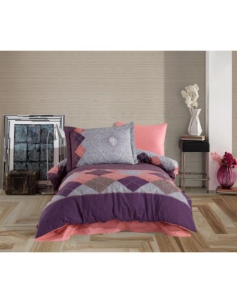 Hobby Tek Kişilik Poplin Nevresim Takımı Carilla Pembe