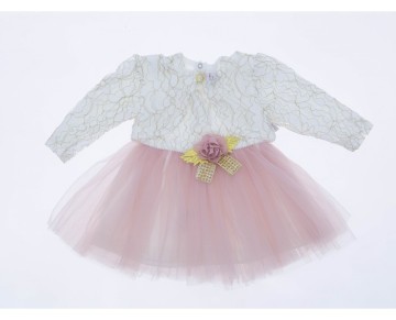 9/18 AY 470 ALTIN KORDONE FİSTOLU BOLEROLU ELBİSE