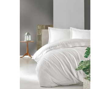 Cotton Box Çift Kişilik Saten Nevresim Takımı Elegante Beyaz