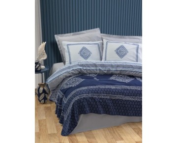 Cotton Box Çift Kişilik Battaniyeli Nevresim Takımı Hardy Gri