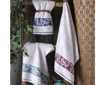 Hobby Pamuk 6´lı 70x140 Banyo Havlu Seti Spring Mor