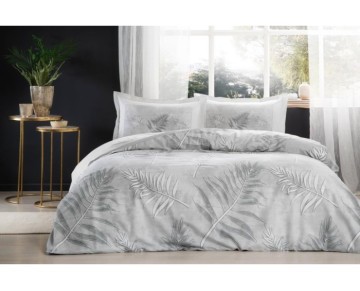 Özdilek Çift Kişilik Ranforce Nevresim Takımı Frunze Gri