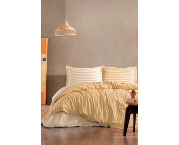 Özdilek Çift Kişilik Ranforce Nevresim Takımı Trioline Hardal