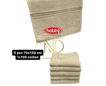 Hobby Sultan Bej 70x140 6'lı Havlu Seti