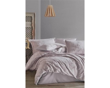 Clasy Saten Çift Kişilik Nevresim Takımı Silva V1 Taş