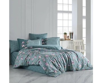 Hobby Çift Kişilik Poplin Nevresim Takımı Benita Yeşil