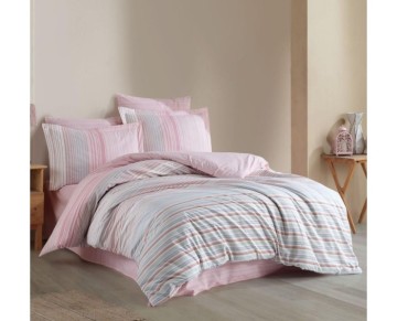 Hobby Çift Kişilik Poplin Nevresim Trella Pembe