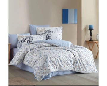 Hobby Çift Kişilik Poplin Nevresim Fiesta Mavi