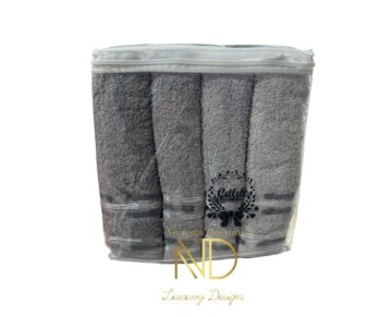 Nevresim Dünyası Basic Gri 4'lü 50x90cm Havlu Seti