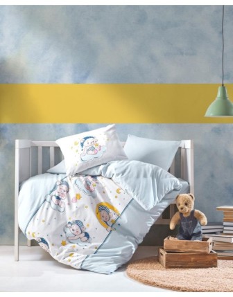 Cotton Box Bebek Nevresim Takımı Bear Mavi
