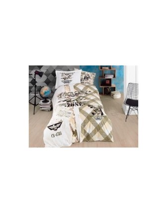 Hobby Tek Kişilik Poplin Nevresim Takımı Sky Force Yeşil