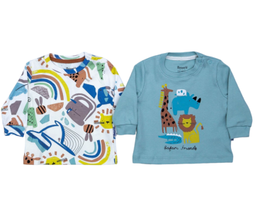 6/18 16443 Erkek  Safari Friends 2'in 1 Pack Sweat TISORT