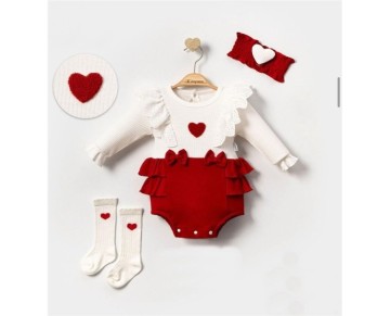 3/9 AY 1071  LOTTİE KIZ ÇORAPLI ROMPER TULUM