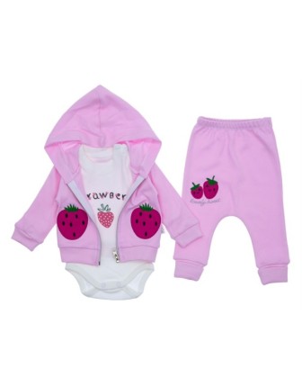 3/9 AY 6855 ÇİLEK NAKIŞLI TAKIM