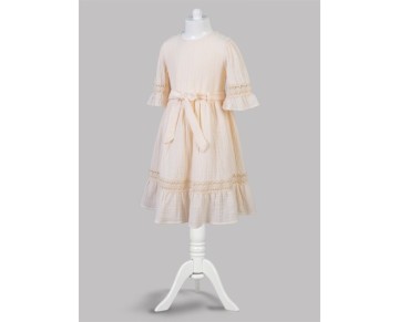 5/8 YAŞ 5812 PAMUK DANTELLİ BÜYÜK ELBISE