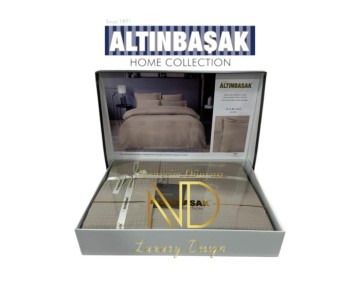 Altınbaşak Jakarlı Saten Çift Kişilik Nevresim Takımı Dıamond Sabre