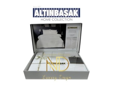 Altınbaşak Jakarlı Saten Çift Kişilik Nevresim Takımı Dıamond Arcane