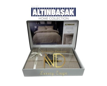 Altınbaşak Jakarlı Saten Çift Kişilik Nevresim Takımı Adelya Sabre