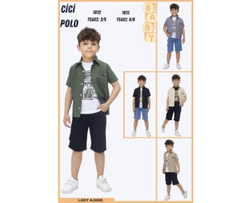 2/5 YAŞ 1812-GÖMLEKLİ 3LÜ ERKEK TAKIM