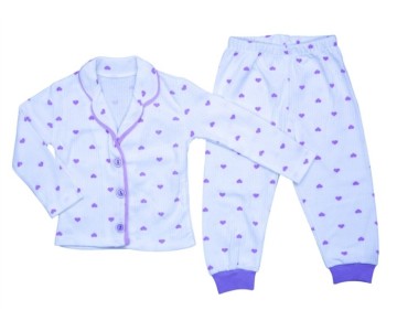 4/6 YAŞ 5014-KALPLİ YAKALI PIJAMA TAKIM