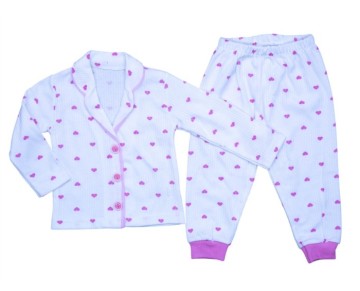 1/3 YAŞ 4014-KALPLİ YAKALI PIJAMA TAKIM