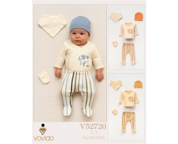 0/3 AY 52726-SOYUT ÇİZGİLİ BEŞLİ SET