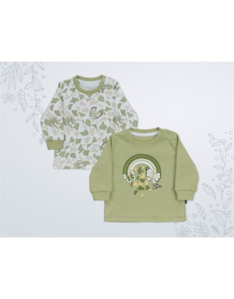 6/18 AY 18415 Kız Butterflyl Flowers 4 Beden 2'in 1Pack Sweat