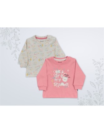 6/18 AY 18420 Kız Colorful And Cute 4 Beden 2'in 1 Pack Sweat