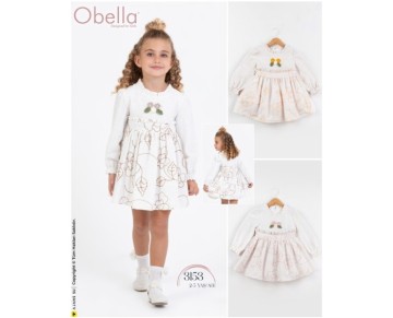 2/5 YAŞ 3153-SUZENELİ KETEN KIZ ELBİSE