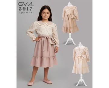 5/8 YAŞ-5917-ÇİÇEKLİ MÜSLİN BÜYÜK