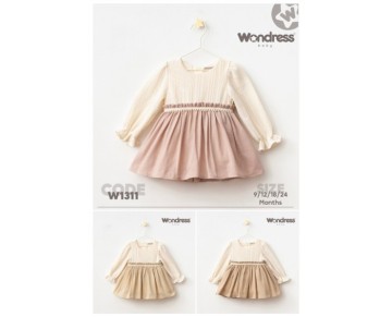 9/24 AY 1311-ÇİZGİLİ DAMLA ELBİSE