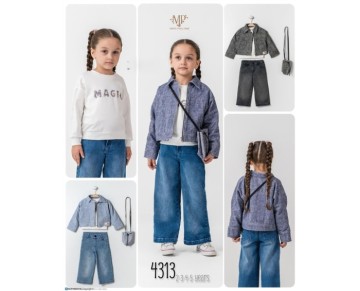 2/5 YAŞ 4313-ZARA PANTOLONLU ÜÇLÜ TAKIM