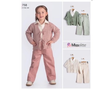 2/5 YAŞ 758-KIZ 2-5 TRİKO TAKIM