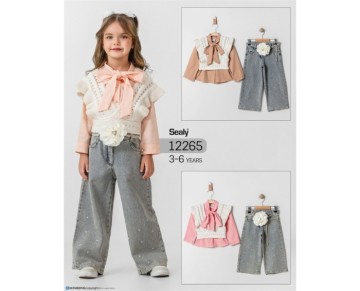 2/5 YAŞ-12265-GÜL DETAYLI TAKIM