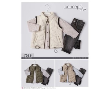 6/18 -7589-3'LÜ YELEKLİ TAKIM