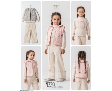 2/5 YAŞ 4339-ÇİÇEK KAPİTONELİ ÜÇLÜ TAKIM