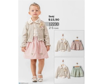 2/5 YAŞ-12230-3 LÜ KIZ  TAKIM