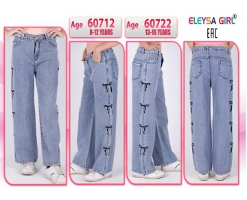 13/16 YAŞ-60722-ELEYSA KIZ KOT PANTOLON