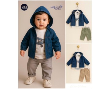 9/18 AY 9153-KOT MONTLU ÜÇLÜ ERKEK TAKIM