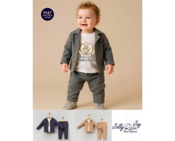 9/18 AY 9147-PİTİ KARELİ ERKEK ÜÇLÜ TAKIM