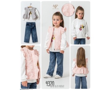 9/24 AY 4320-ÇİÇEK DESENLİ ÜÇLÜ TAKIM