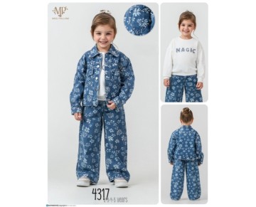 2/5 YAŞ 4317-KALP DETAYLI ÜÇLÜ TAKIM