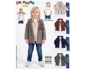 5/8 YAŞ-5808-MEVSİMLİK ERKEK 4 LÜ TAKIM